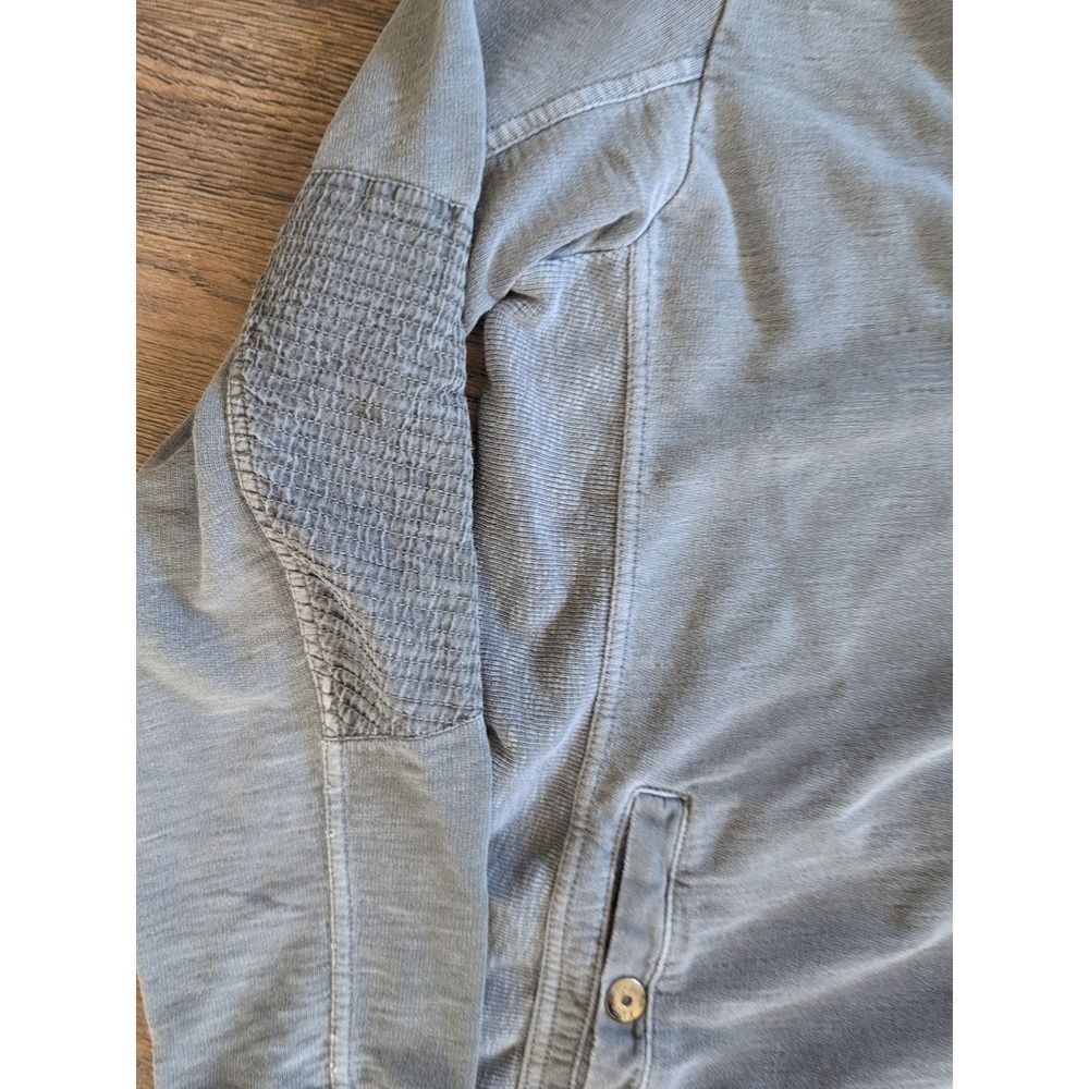Calvin Klein Full Zip Mock Neck Jersey Jacket Gray Tag Large Fit Medium Y2k Vtg - Picture 4 of 16